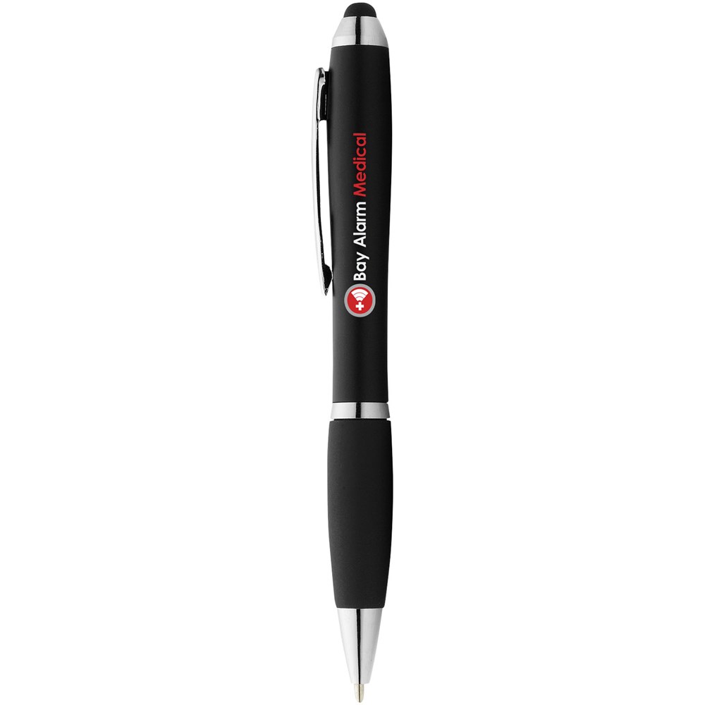 Stylus balpen gekleurd met zwarte grip