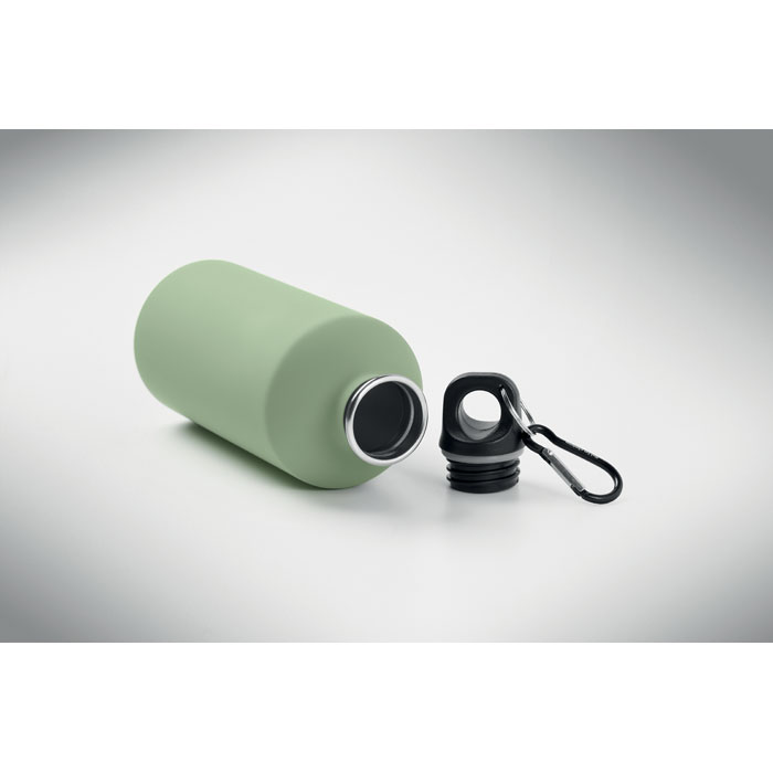 Enkelwandige fles met rubberen afwerking - 500ml