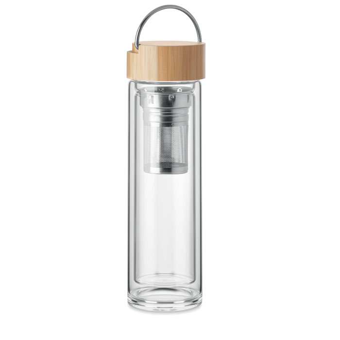 BATAMI - Glazen fles dubbelwandig 400ml