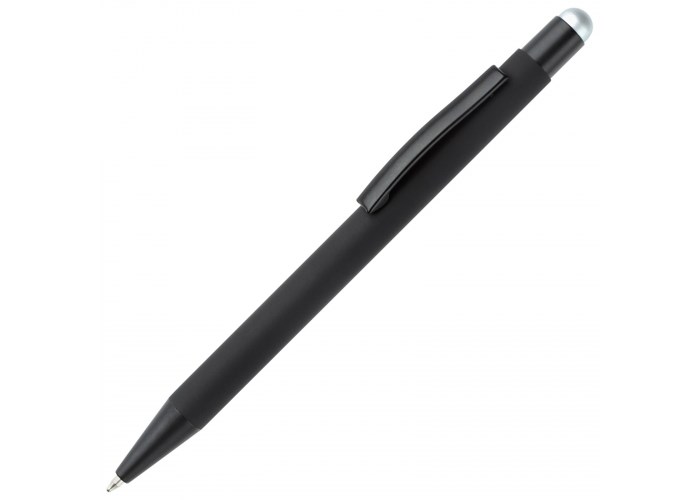 Rubberised balpen met soft-touch afwerking