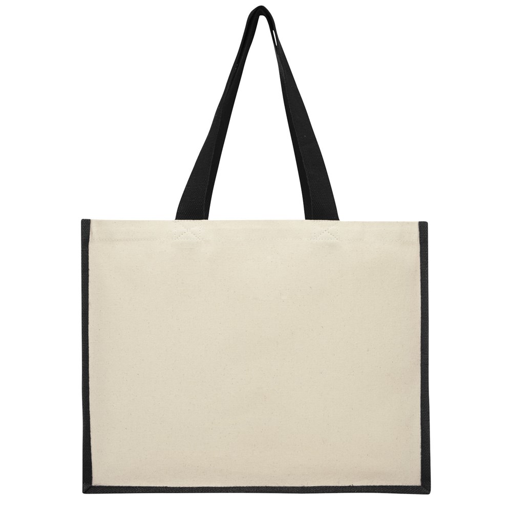 Canvas en jute boodschappentas - 23L