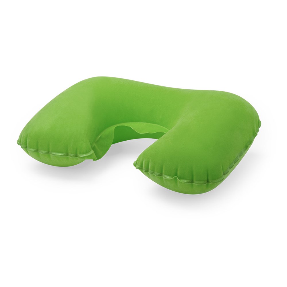 Opblaasbaar nekkussen van microfiber