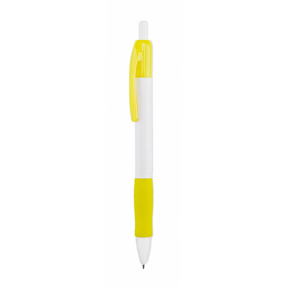 Budget balpen met gekleurde grip en clip