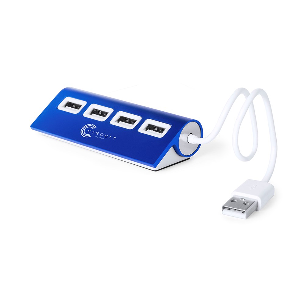 Tweekleurige USB-hub met 4 poorten