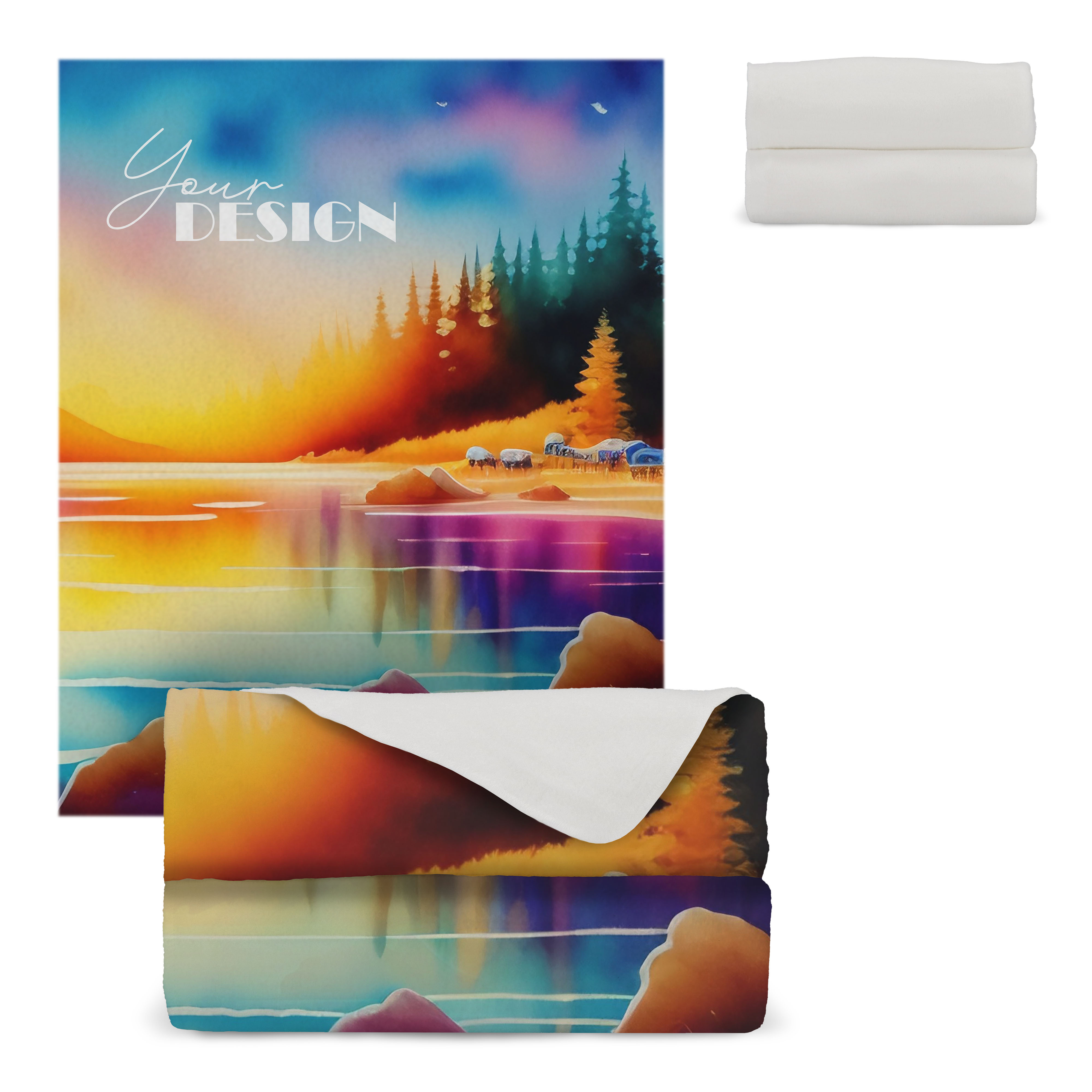 RPET Fleece deken - full colour | 250 grams