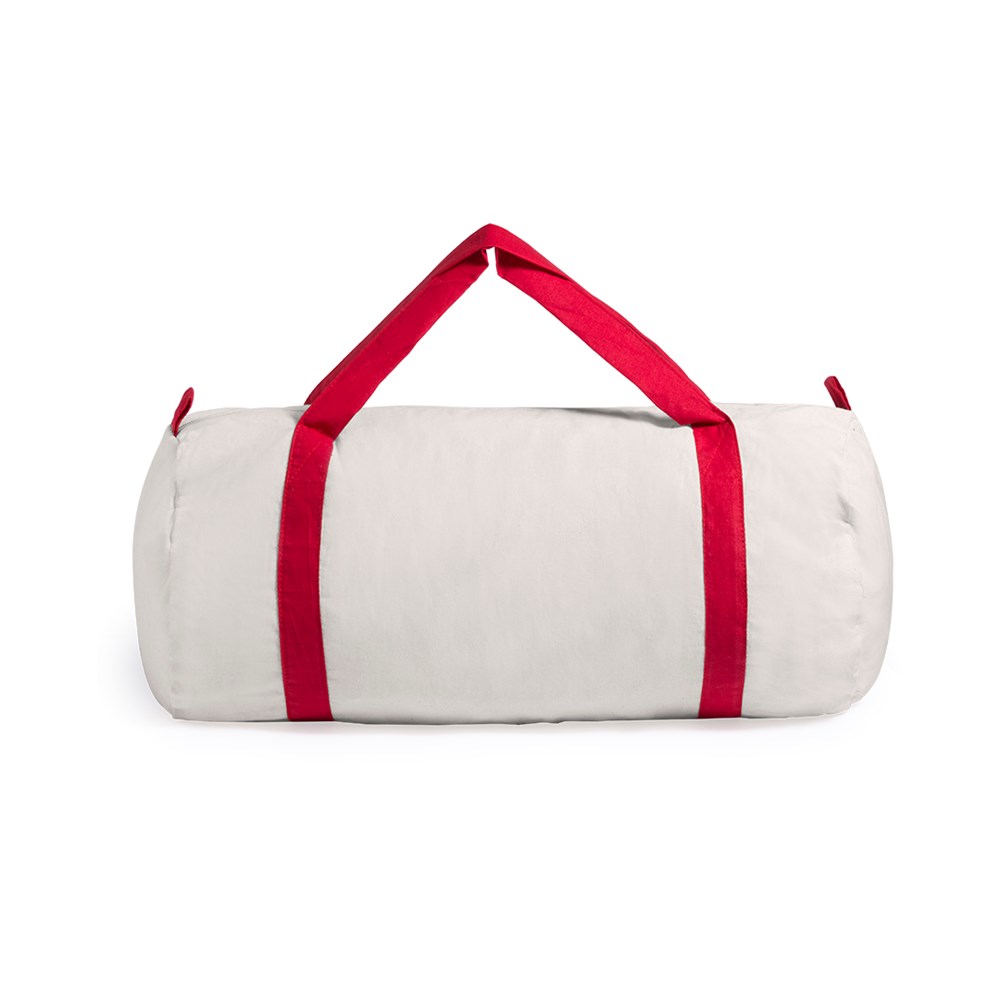 Katoenen duffelbag met gekleurde hengsels Katoenen duffelbag met gekleurde hengsels