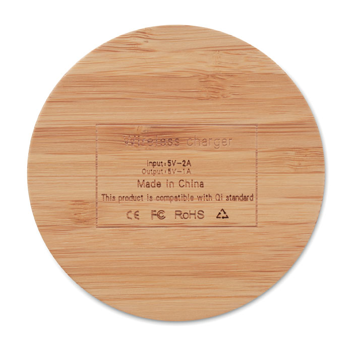 RUNDO - Draadloze oplader bamboe