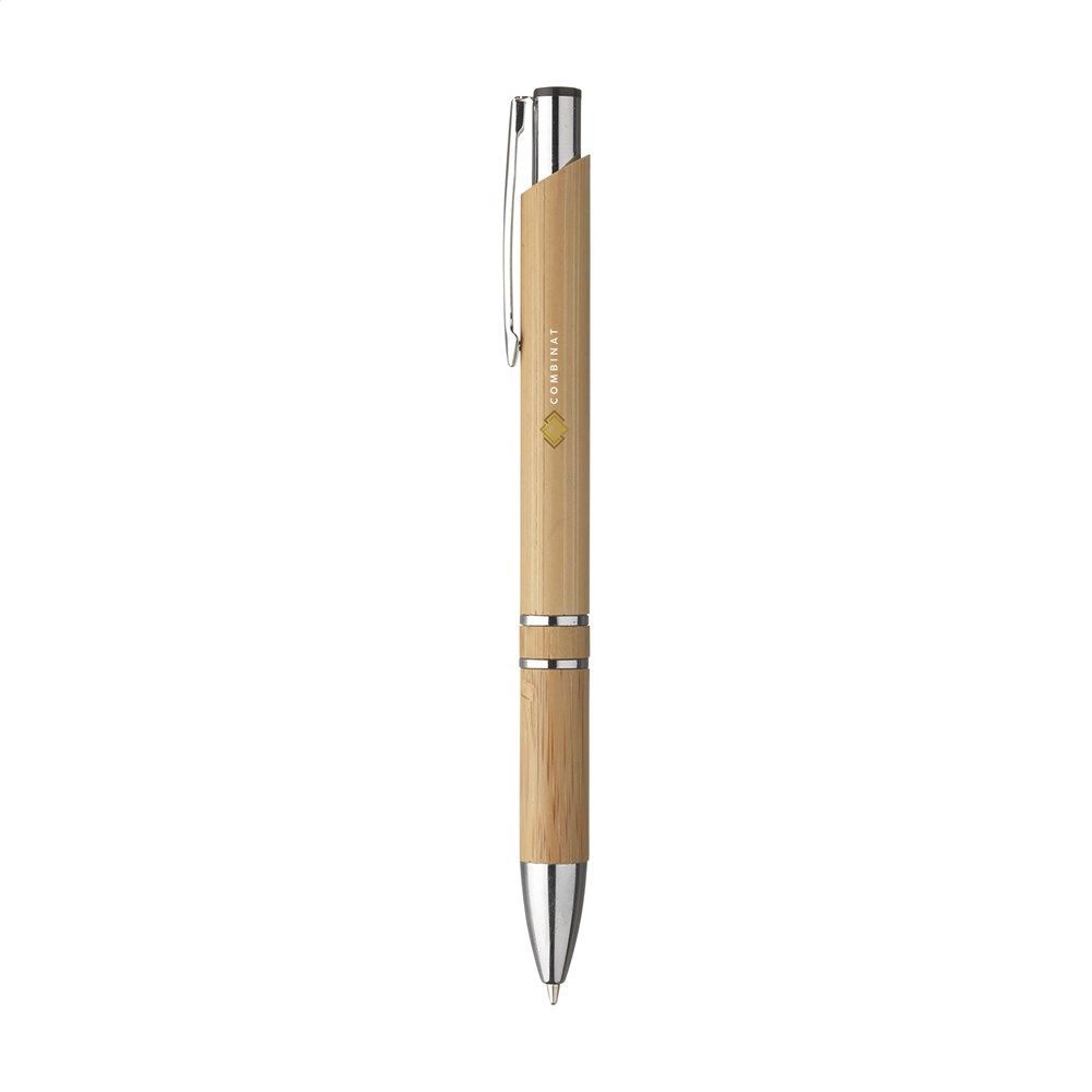 Bamboe pennen met ringen en metalen clip