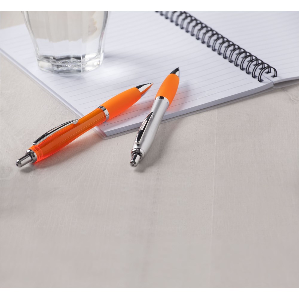 Gekleurde transparante balpen met grip