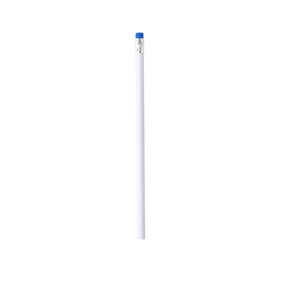 Wit potlood met gekleurde gum