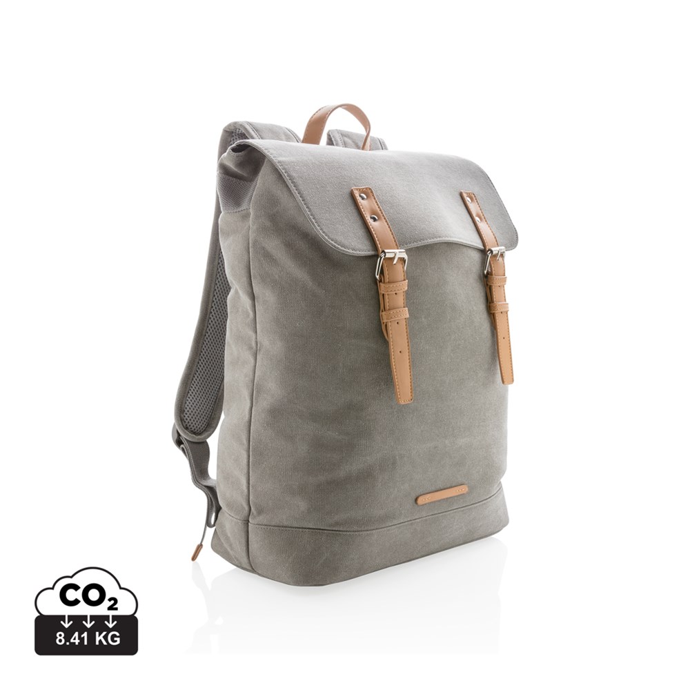 Canvas laptop rugzak 15,6" - PVC vrij