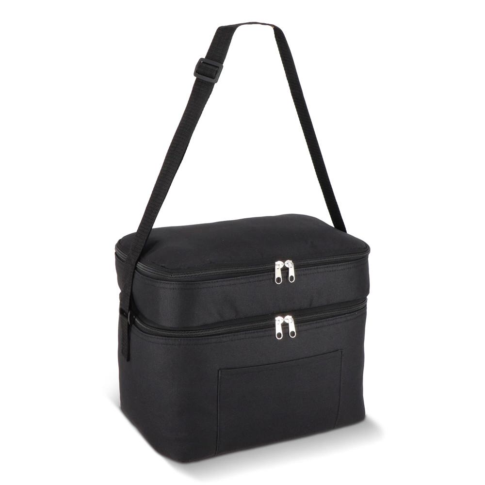 R-PET 600D koeltas met dubbele compartimenten, 30 x 20 x 24 cm, 12L