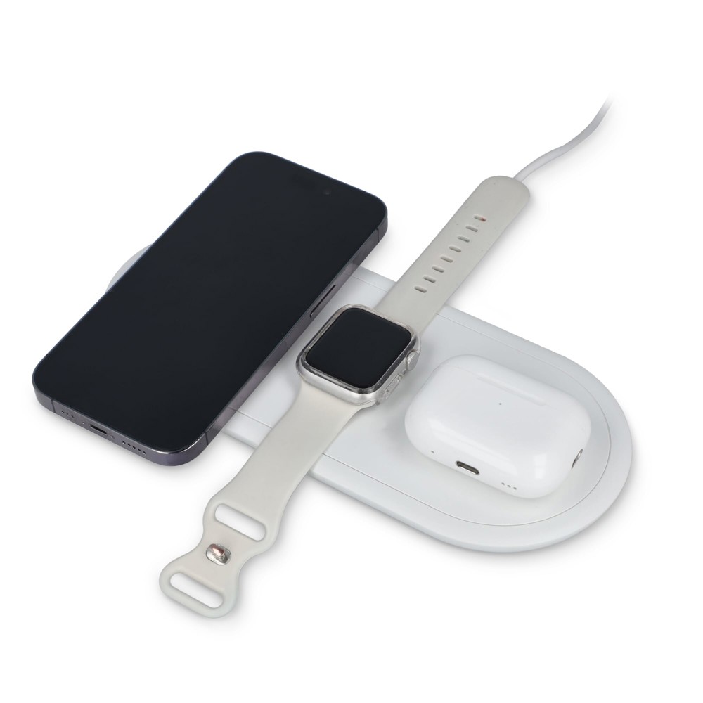3-in-1 Draadloze Oplader 15 W, Smartphone / Apple Watch / AirPod