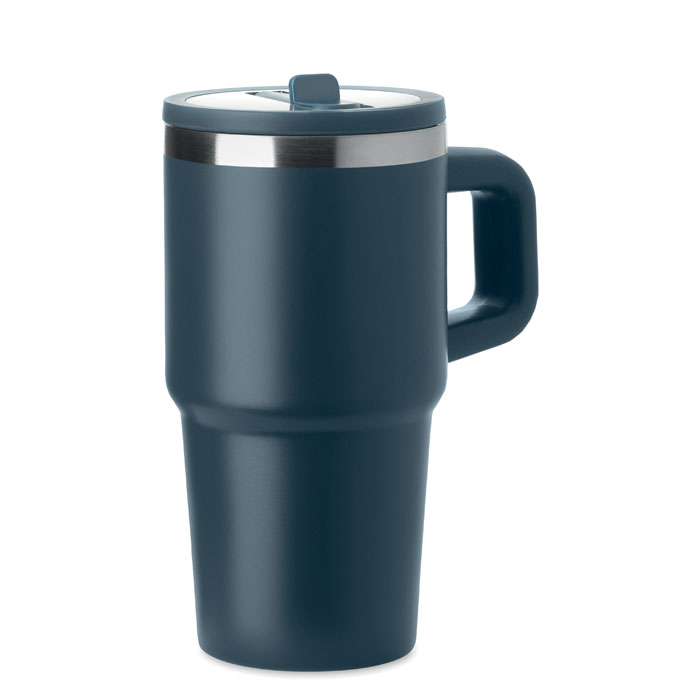 Dubbelwandige beker met rietjes deksel - 500ml
