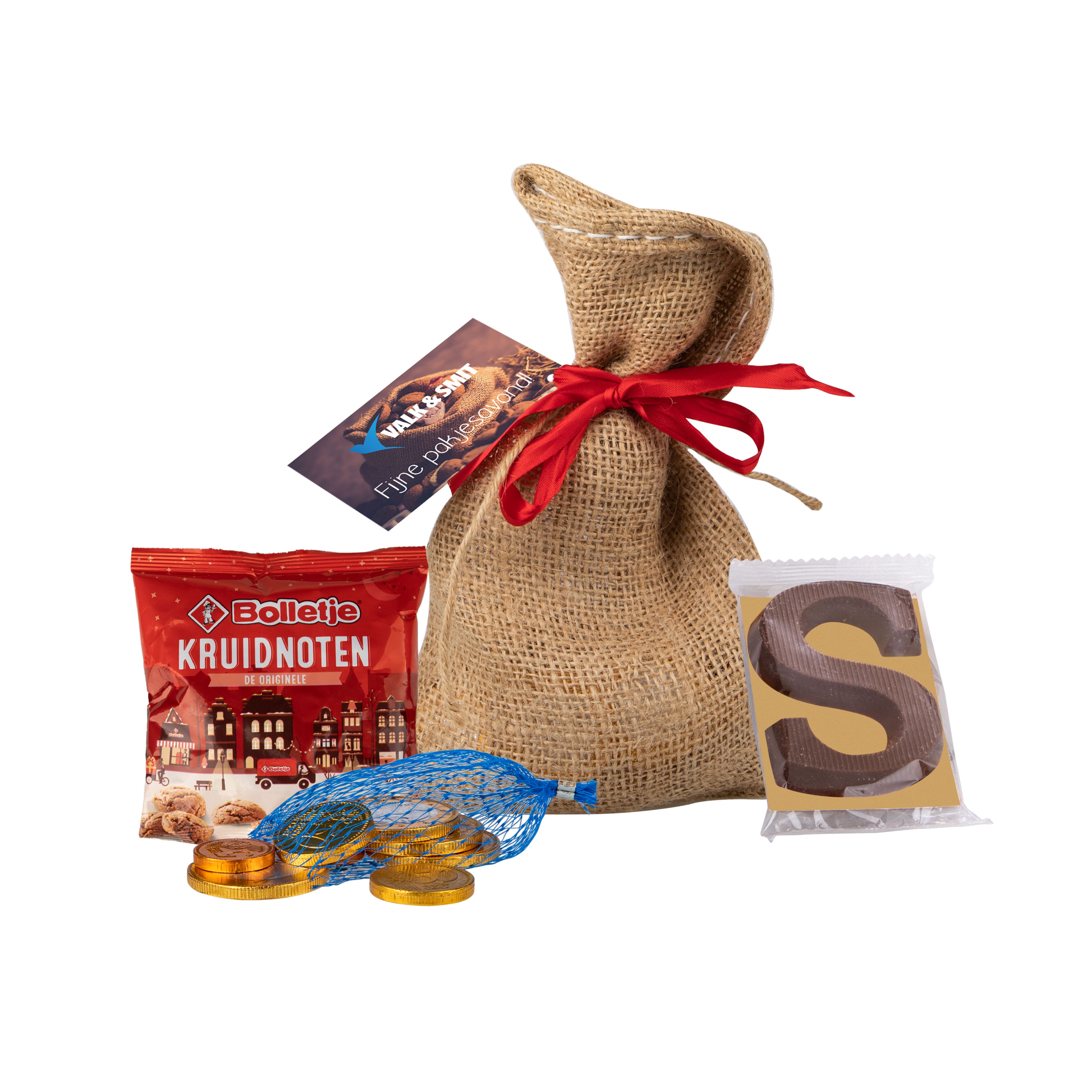 Jute zakje Sinterklaasmix Jute zakje Sinterklaasmix