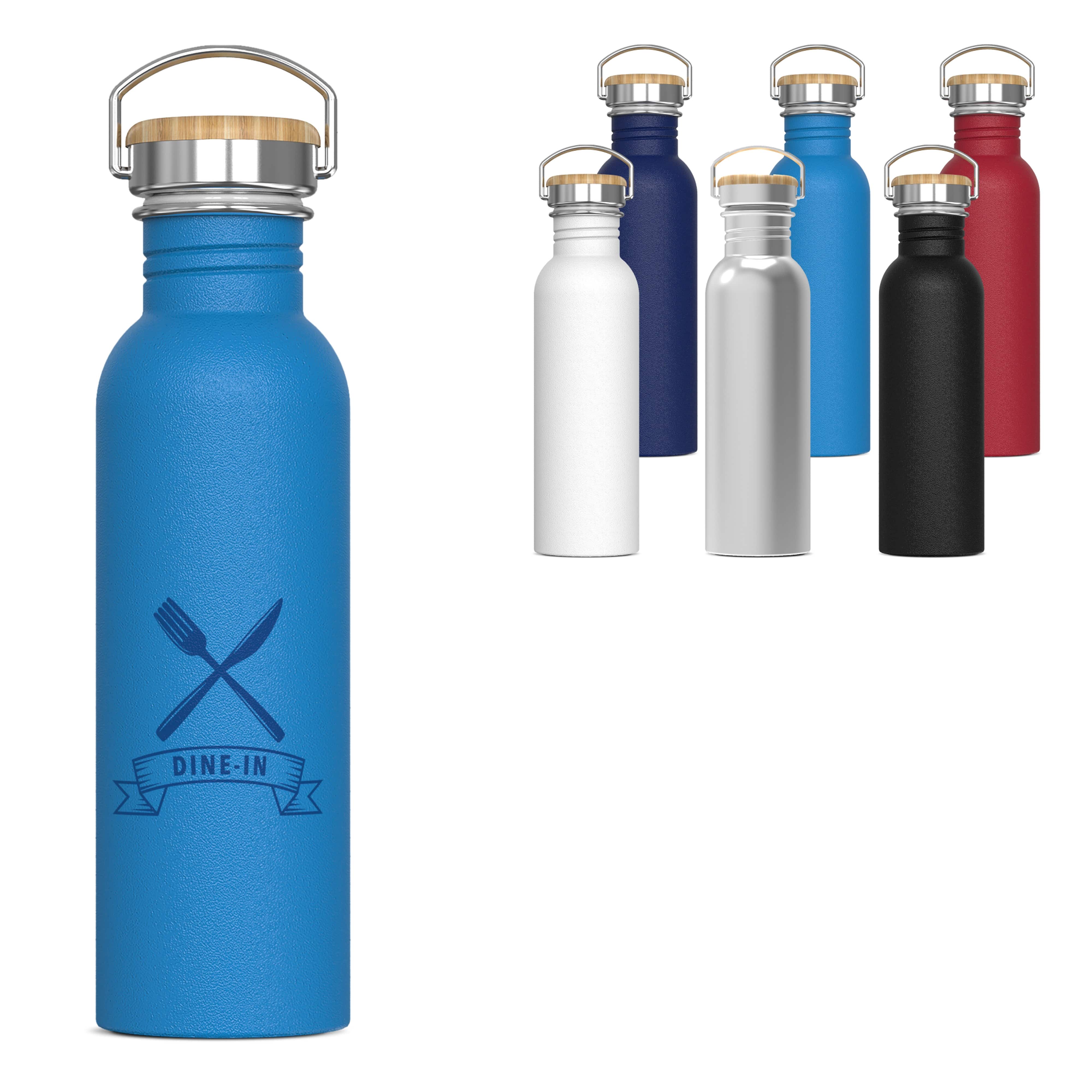 Enkelwandige fles met bamboe dop - 750 ml