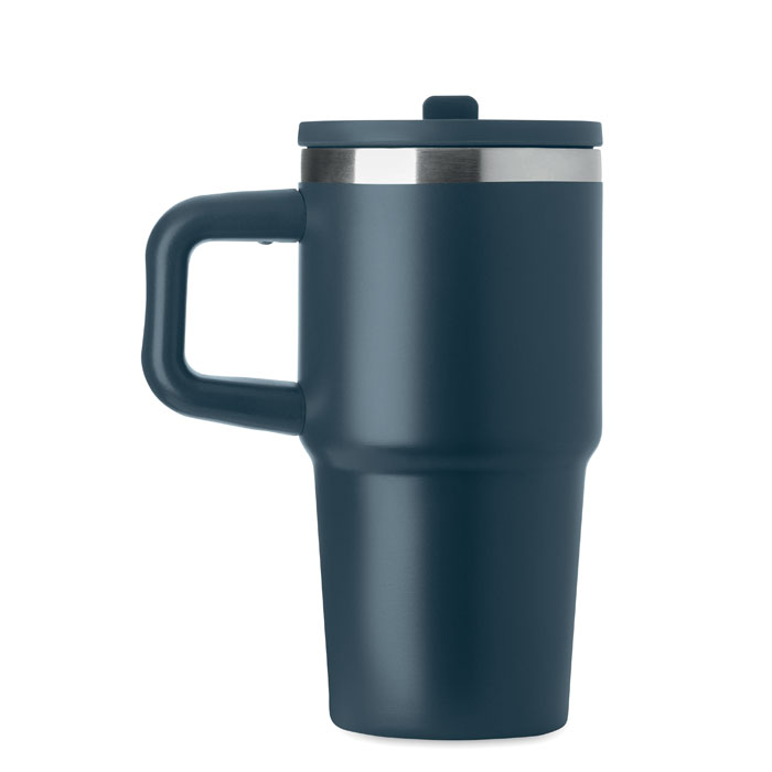 Dubbelwandige beker met rietjes deksel - 500ml