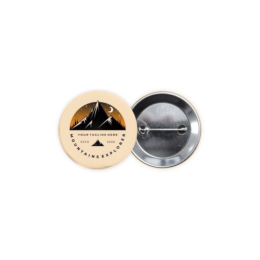 Metalen button met speld - 56mm