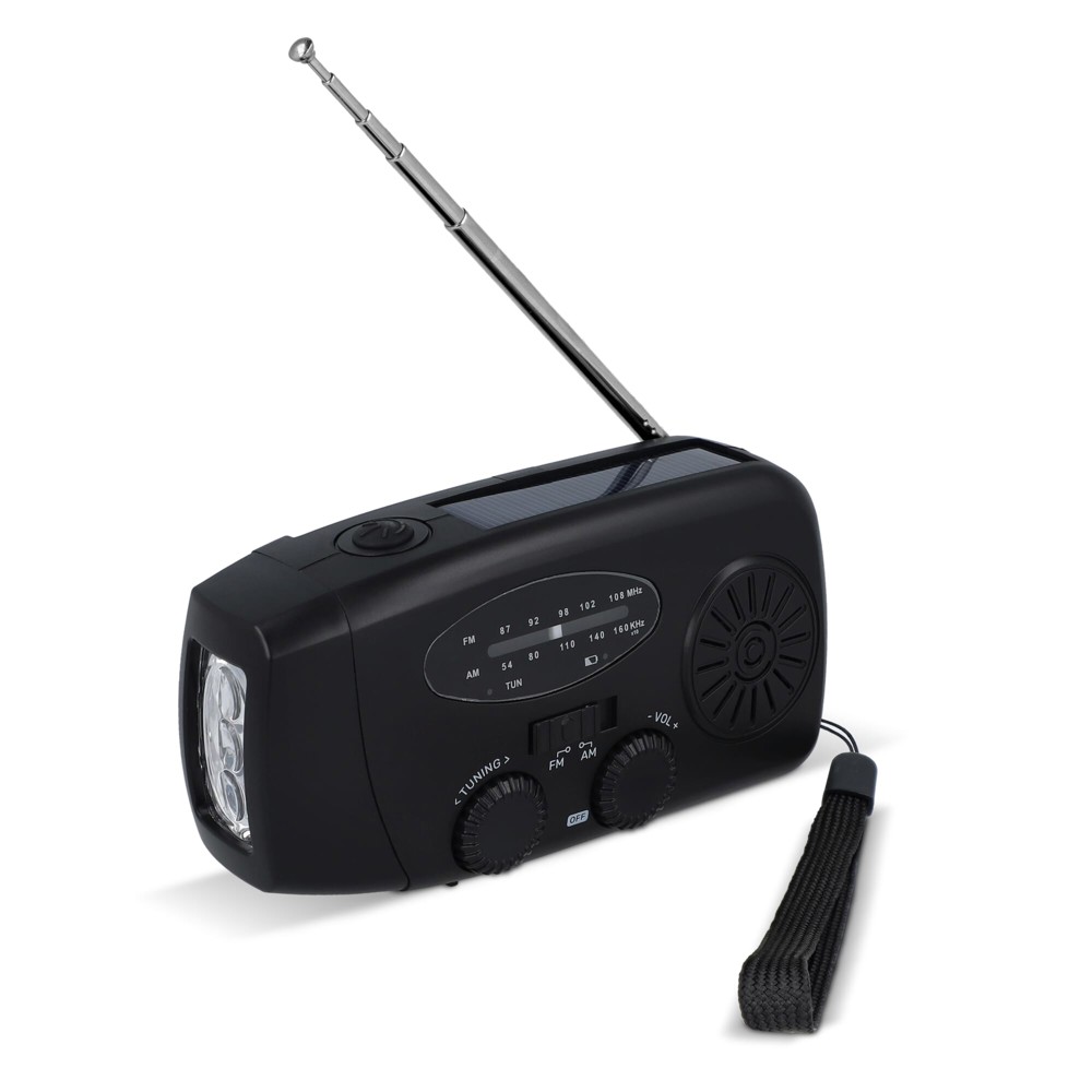 SafeSound Noodradio met Zonne-energie en Opwindbaar