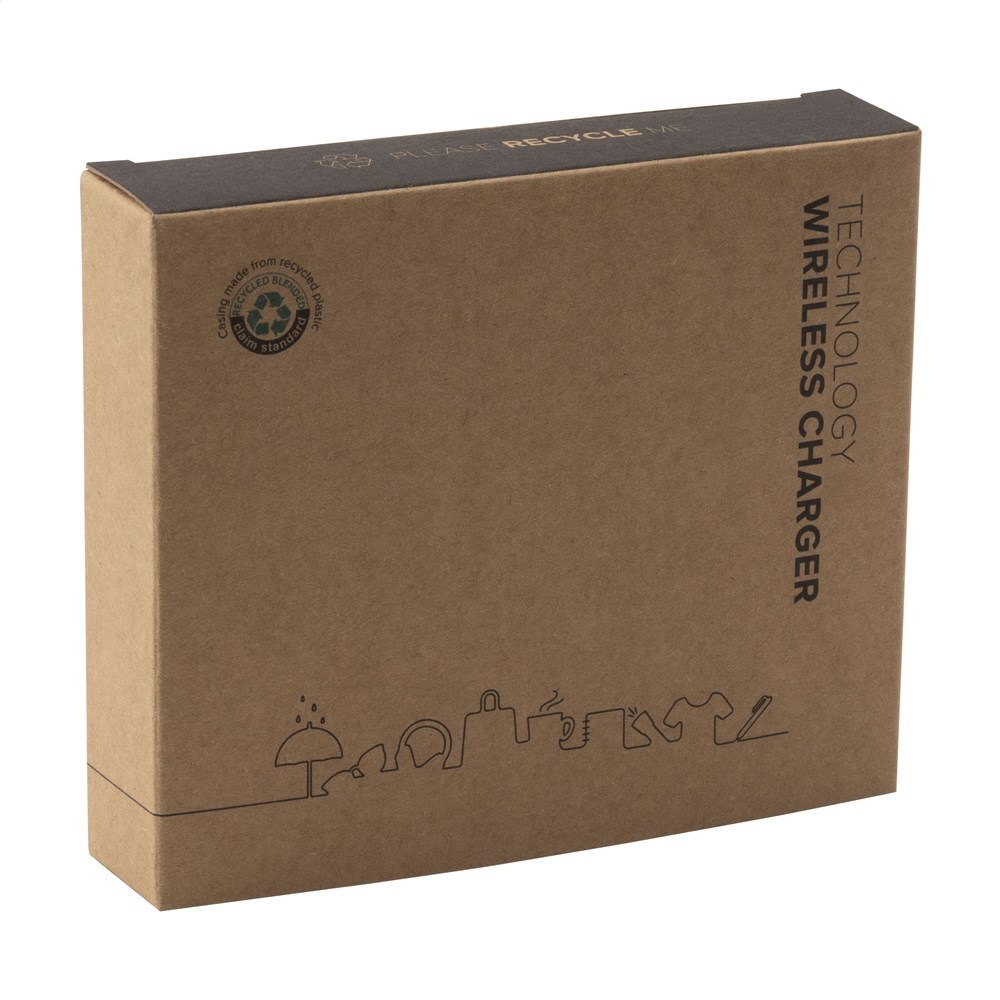 Draadloze oplader - Gerecycled ABS Plastic