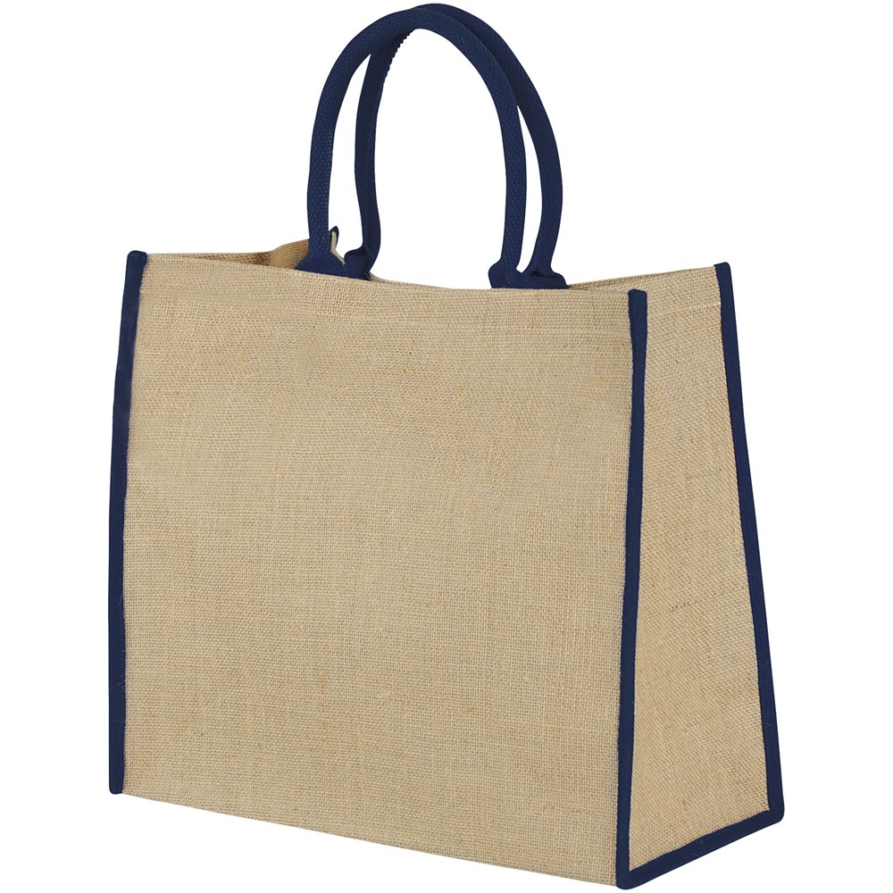 Jute draagtas met gekleurde accenten -  25L Jute draagtas met gekleurde accenten -  25L