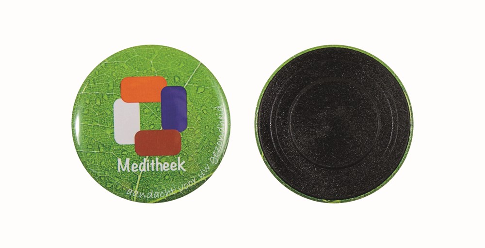 Metalen button met magneet -  56mm 