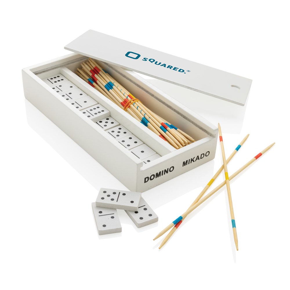 Luxe mikado/domino in houten doos