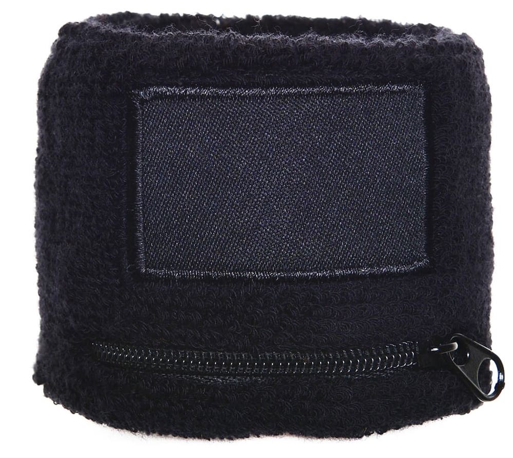 Polsband met label en ritsvakje