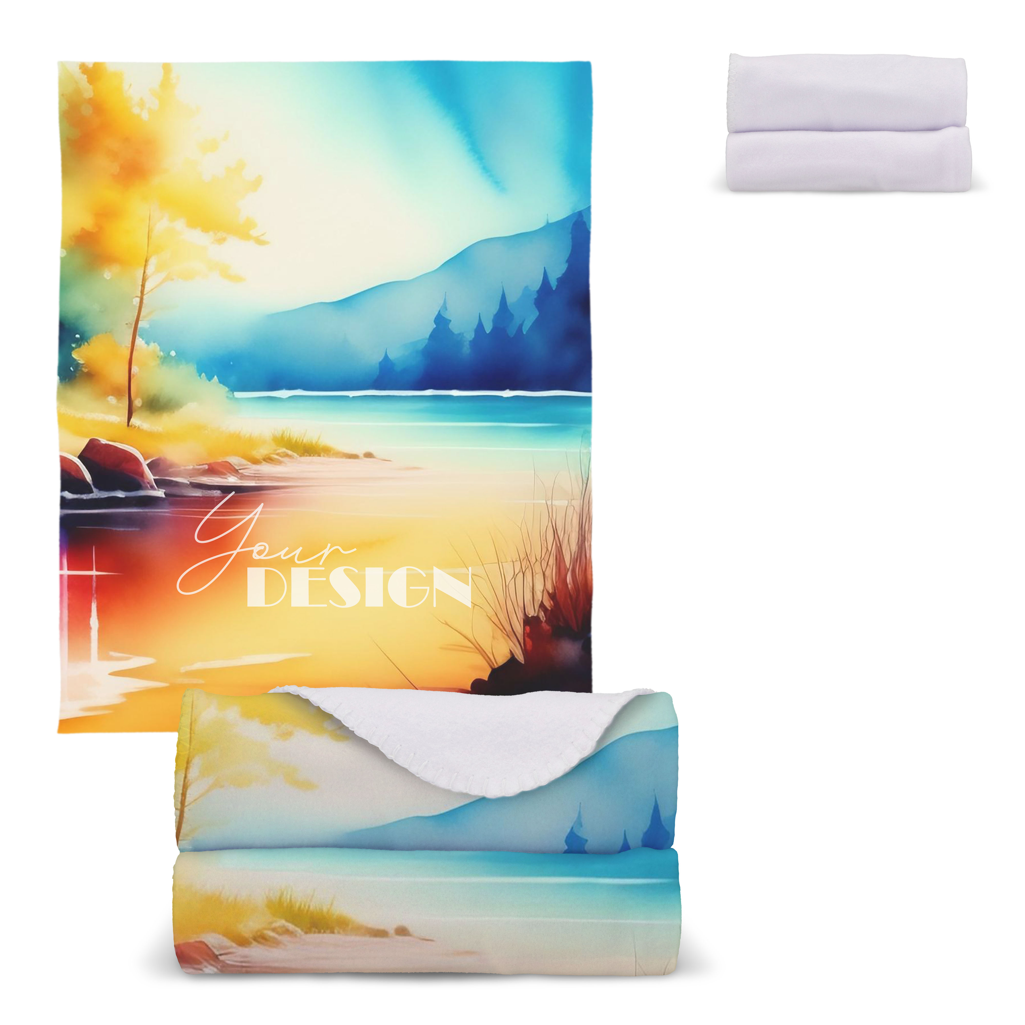 Polar fleece deken OEKO-TEX® - full colour  | 190 g/m²