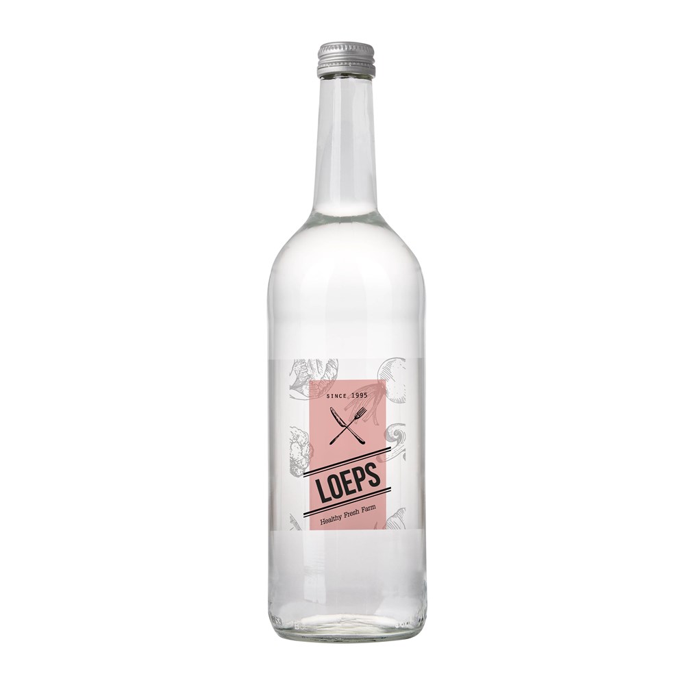 Glazen fles met bronwater - 750 ml 