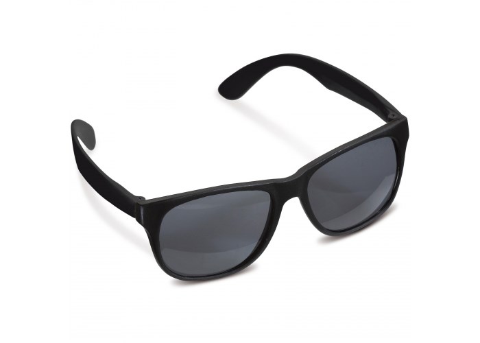 Zwarte zonnebril met gekleurde pootjes