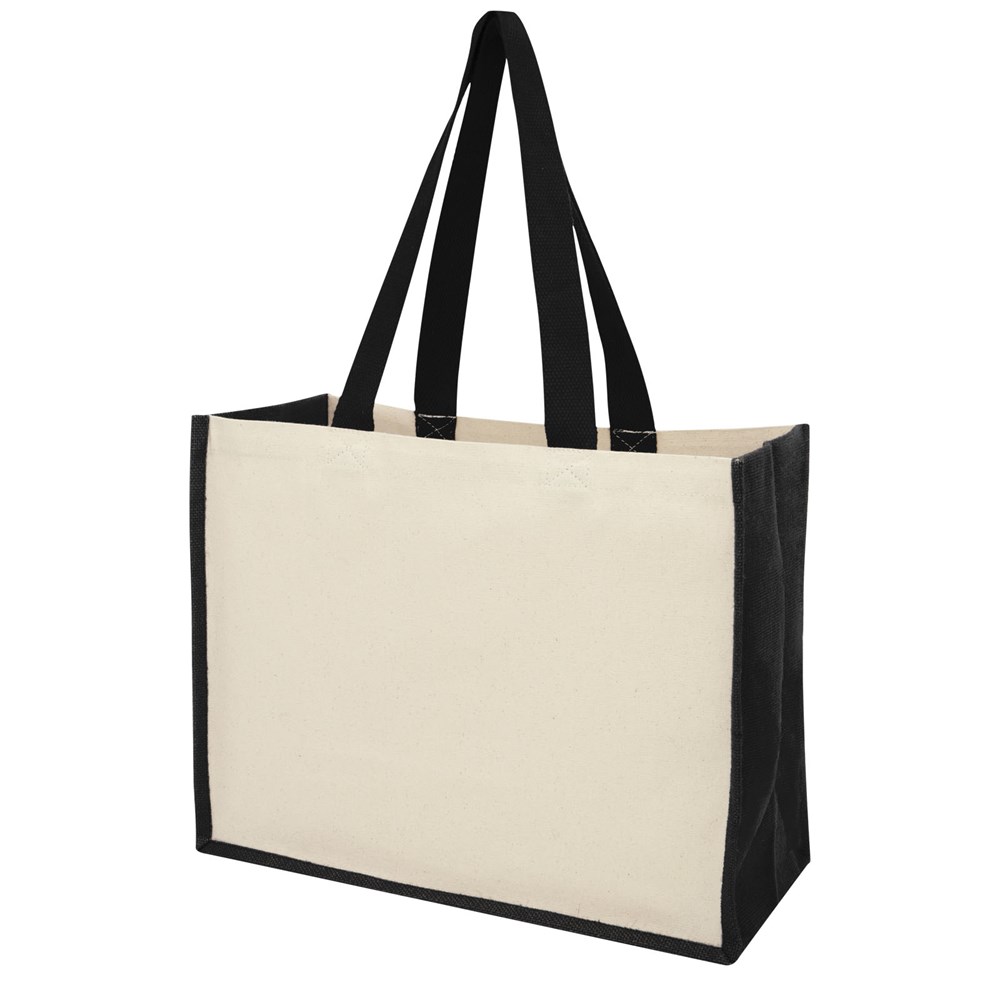 Canvas en jute boodschappentas - 23L