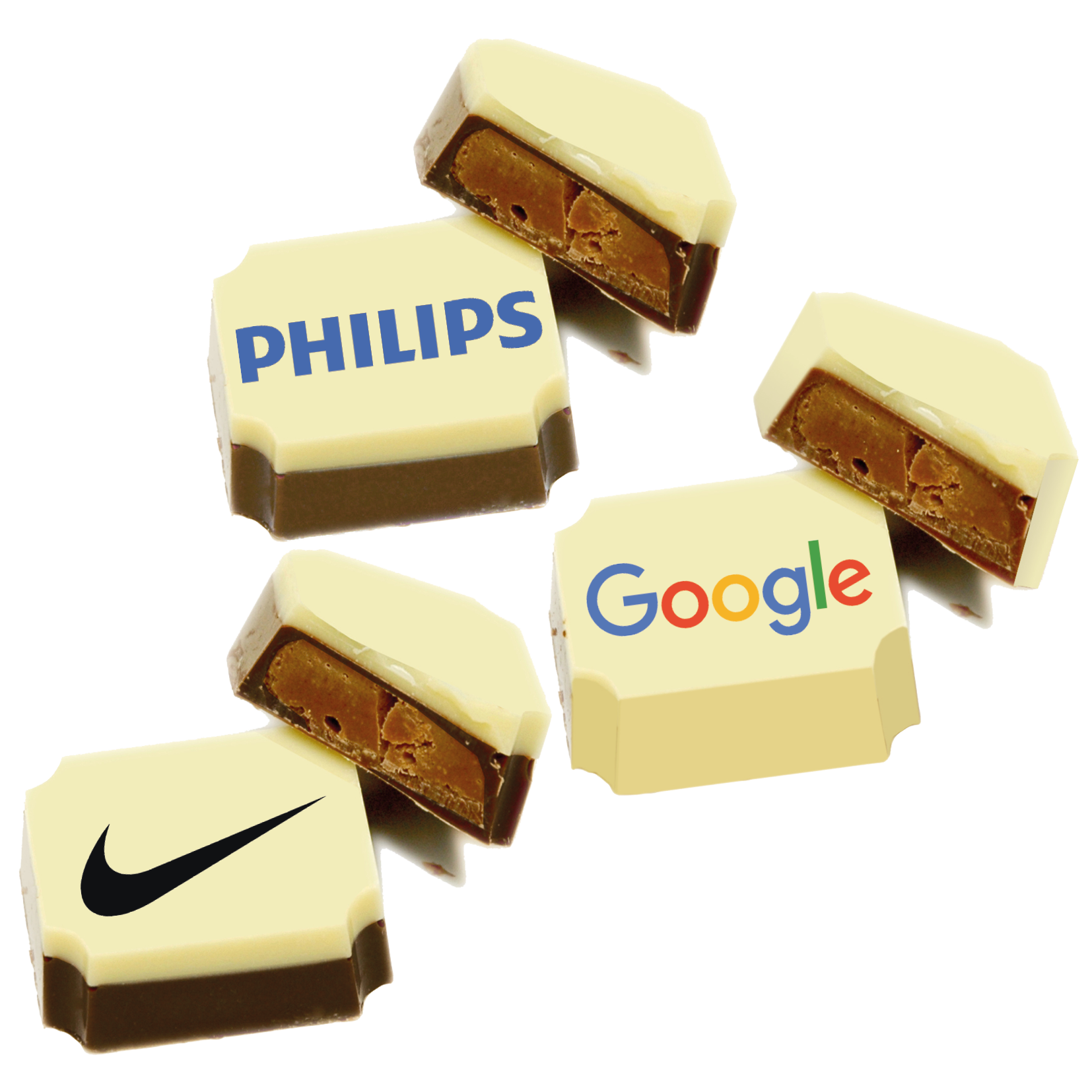 Rechthoekige logo bonbons