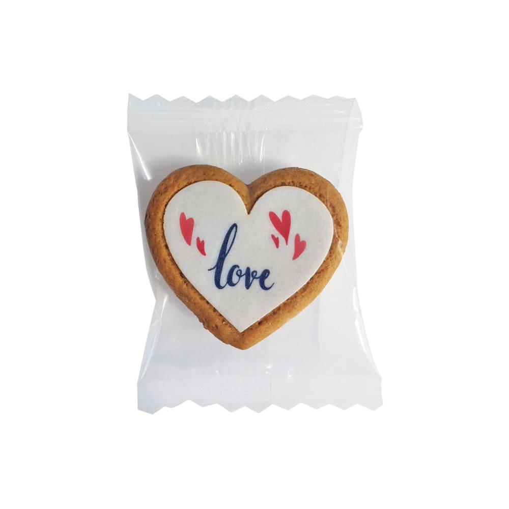 Bedrukt hart koekje