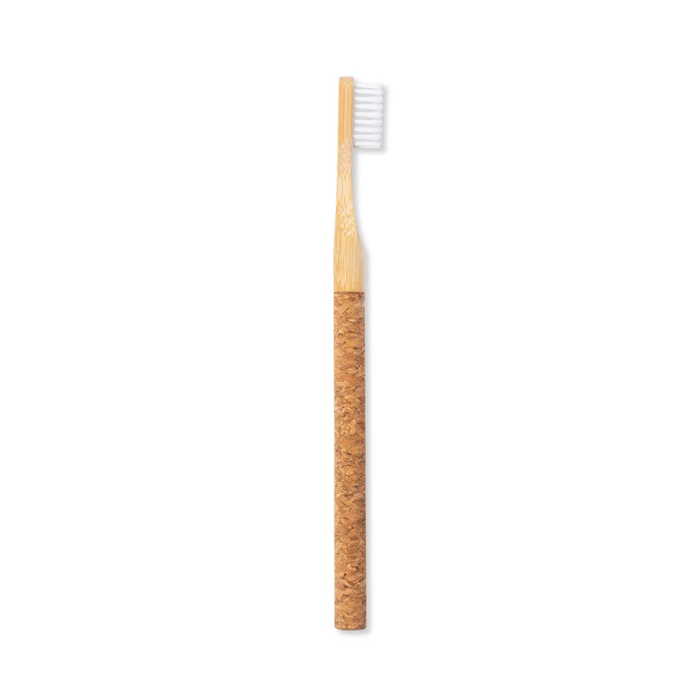 Tandenborstel van kurk en bamboe
