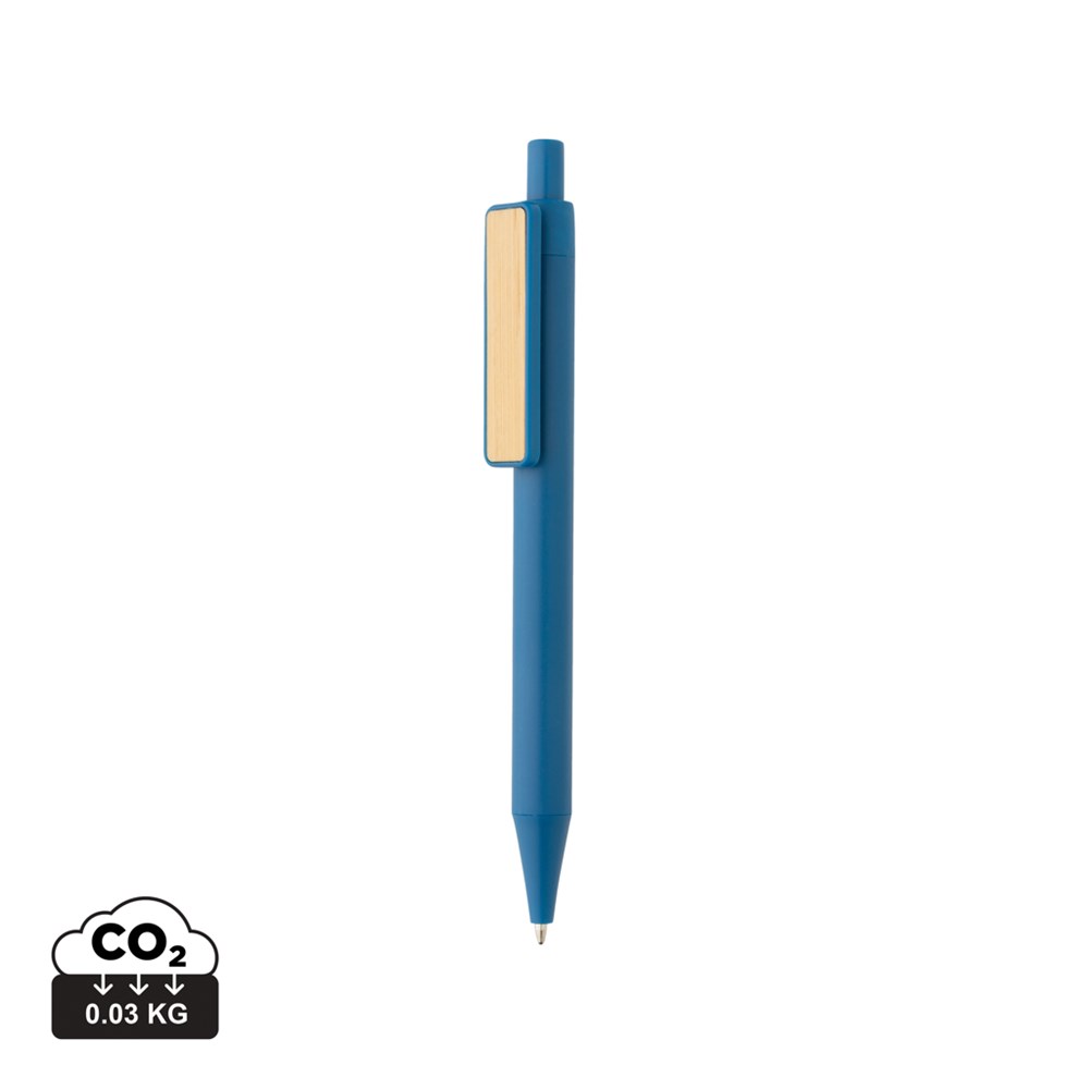 Gerecyclede pen met bamboe clip