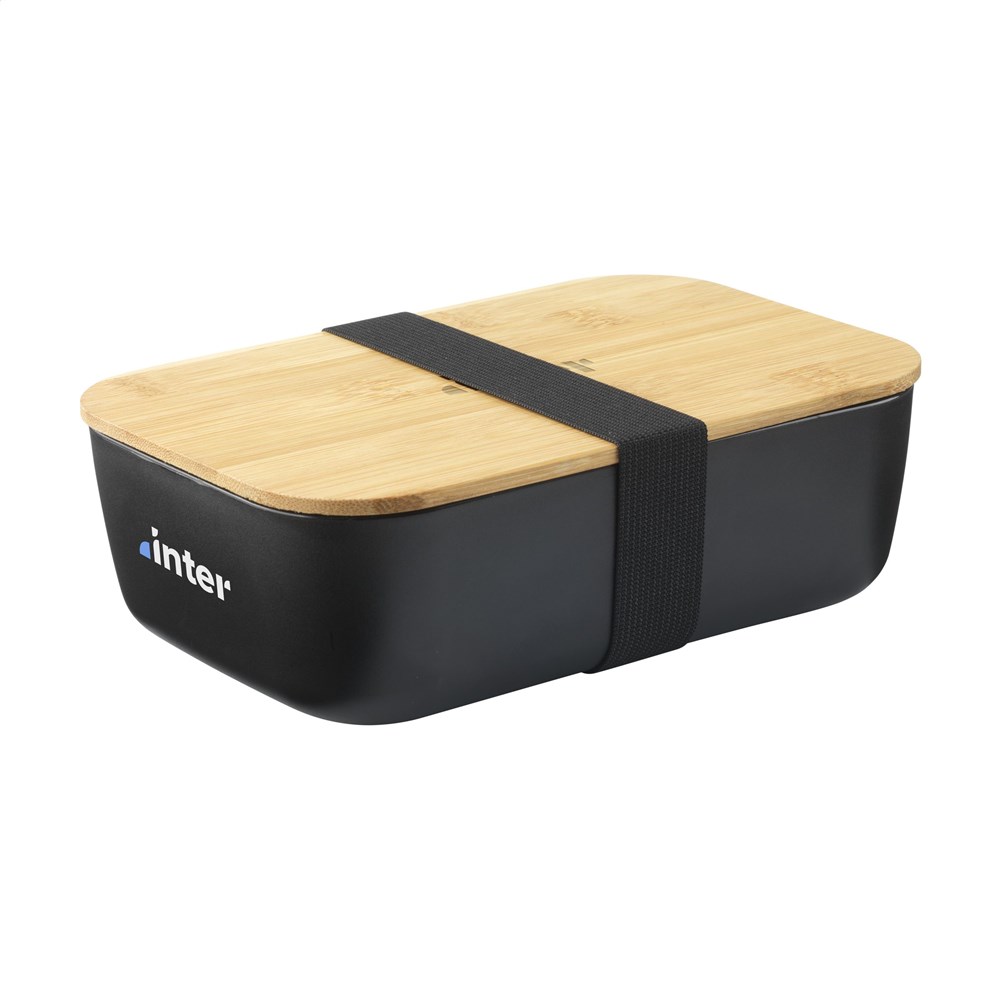 Lunchbox met bamboe deksel - 1000 ml | Incl. sluitband