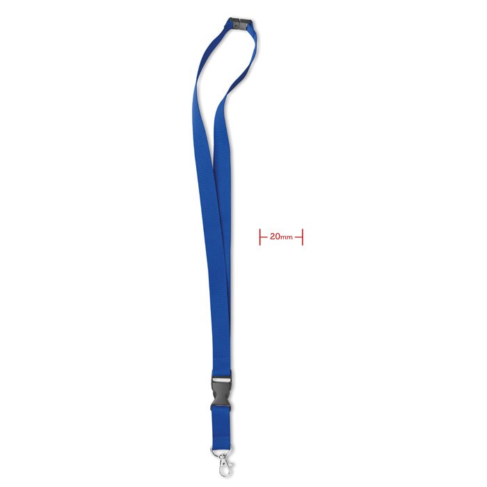 Lanyard met veiligheidssluiting, buckle en haak - 20 mm