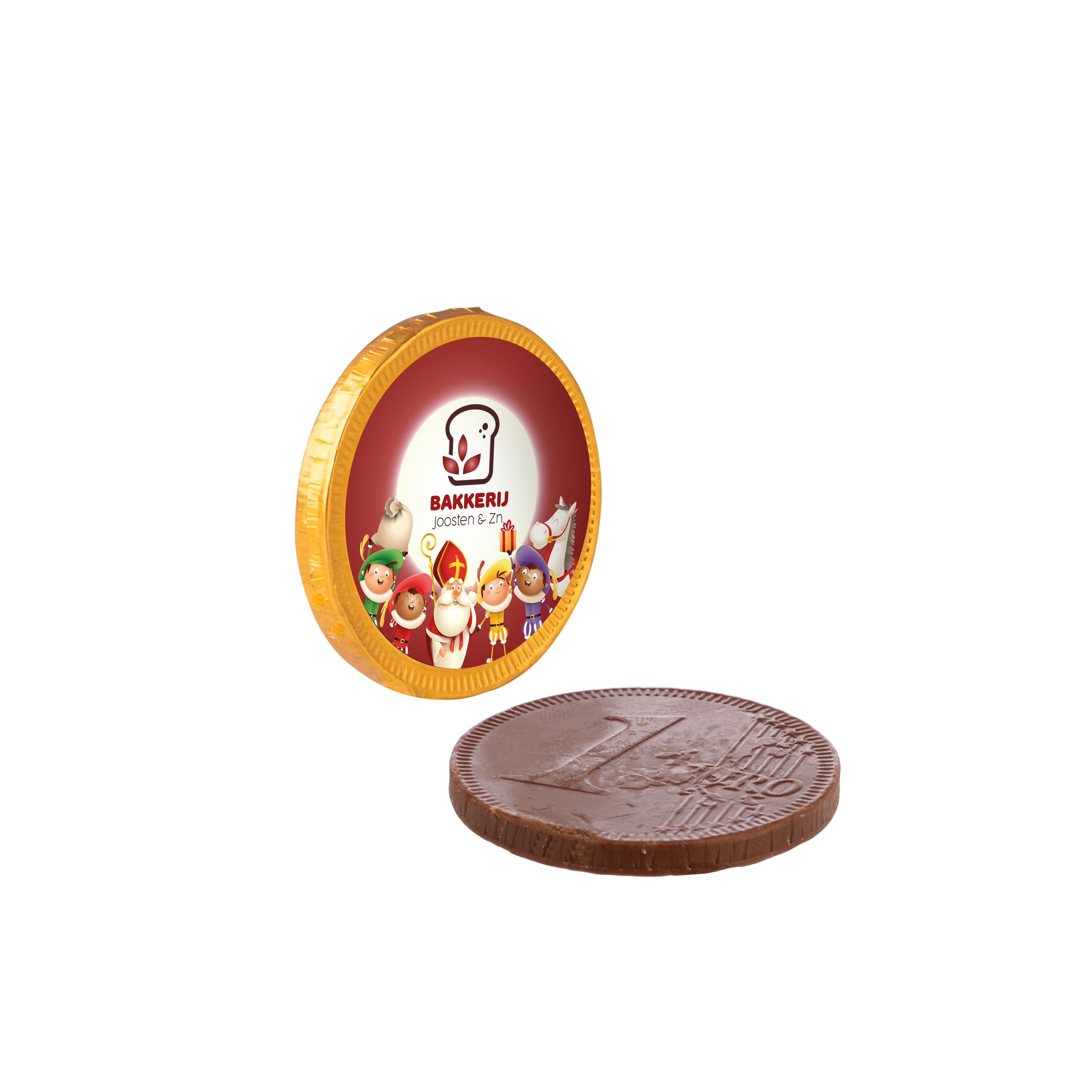 Euromunt van chocolade Euromunt van chocolade