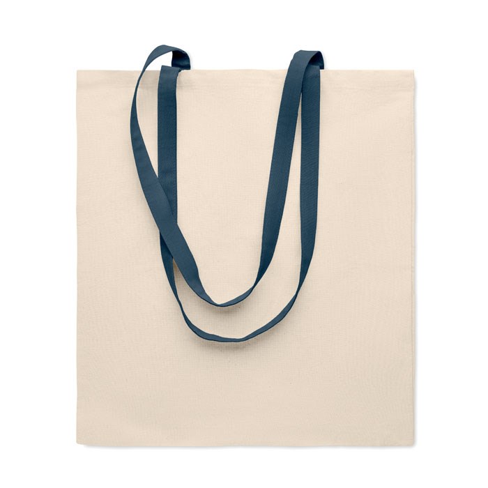 Katoenen tas met gekleurde hengsels - 140 gr/m2