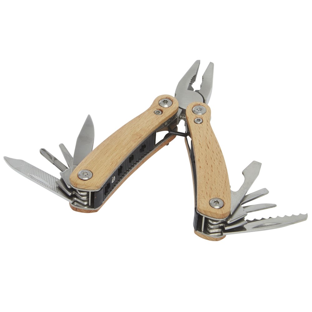 Houten multitool met 12 functies