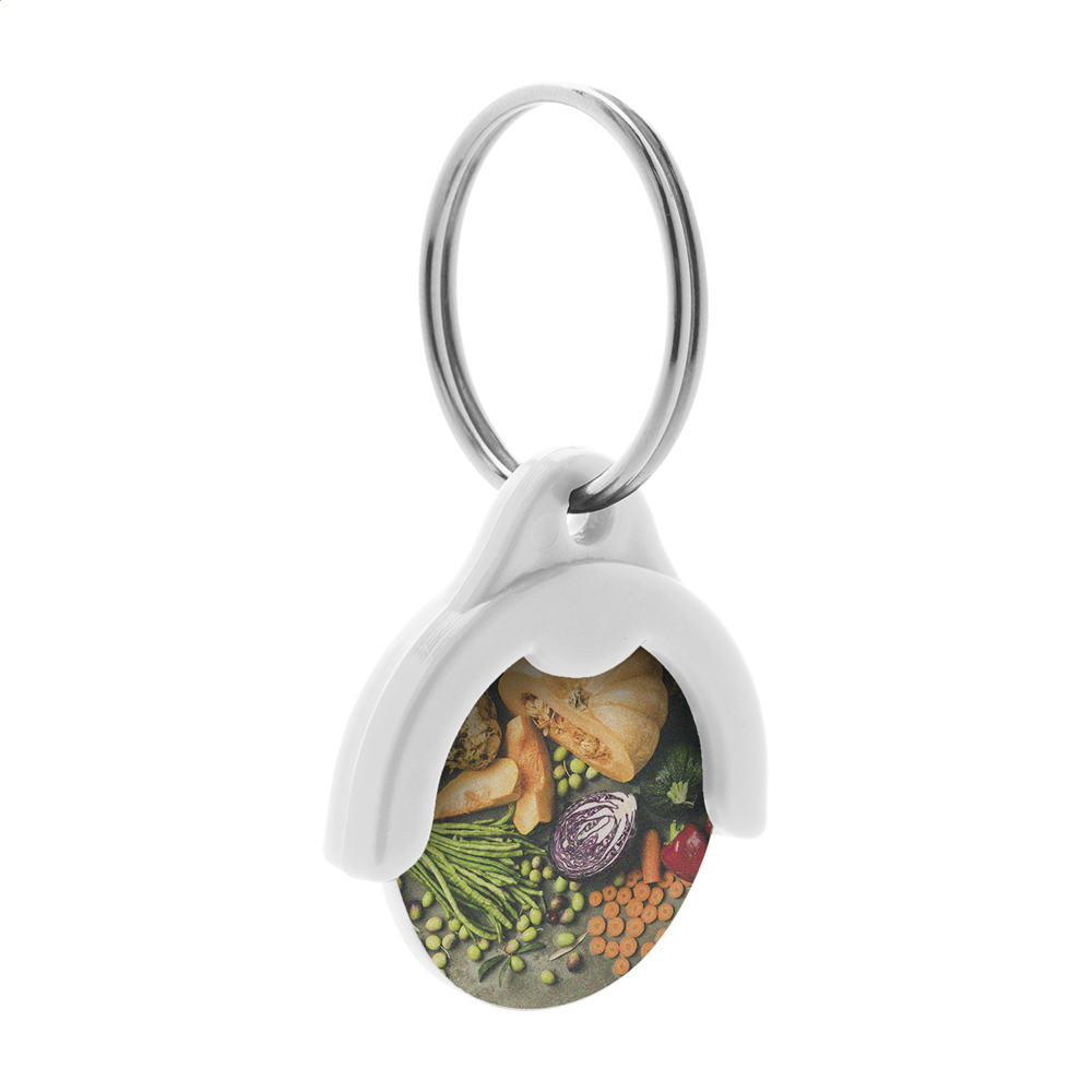 Token - winkelwagenmuntje sleutelhanger