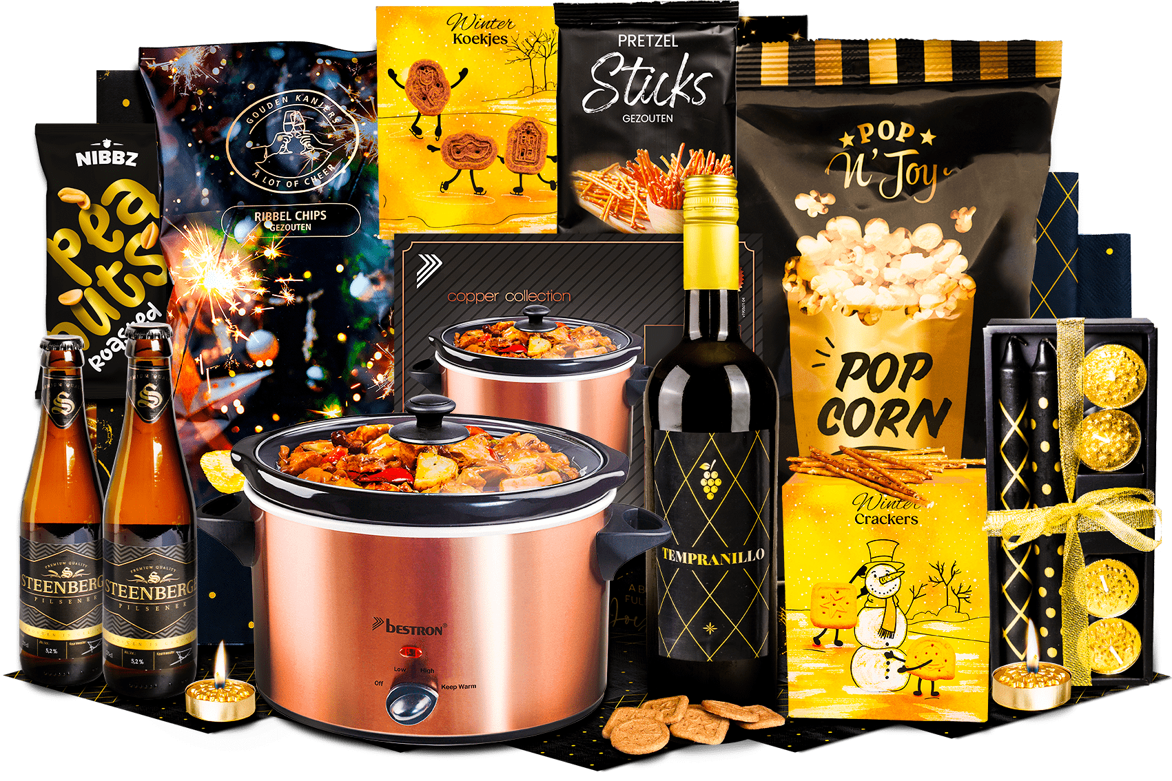 Kerstpakket - Slowcooker in koper