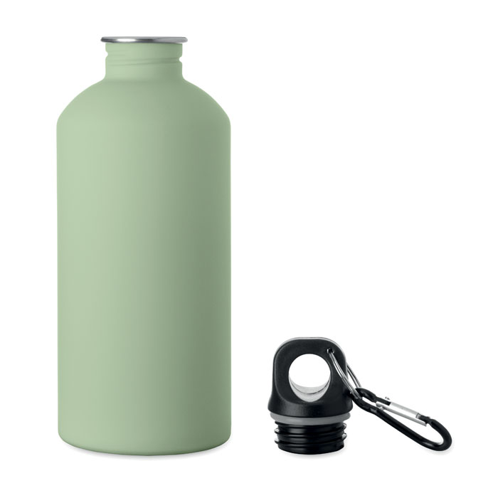 Enkelwandige fles met rubberen afwerking - 500ml