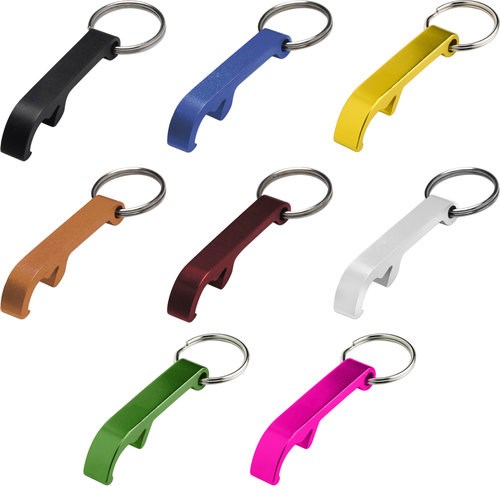 Aluminium flesopener met sleutelhanger