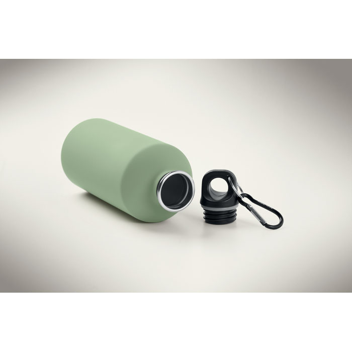Enkelwandige fles met rubberen afwerking - 500ml