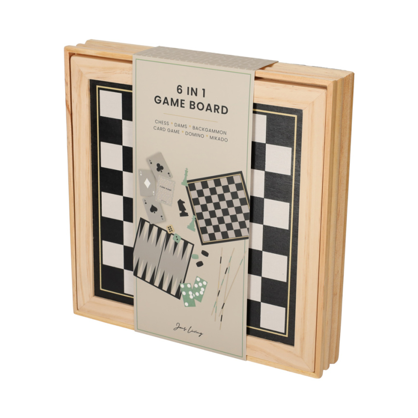 JENS Living Houten 6-in-1 Spel JENS Living Houten 6-in-1 Spel