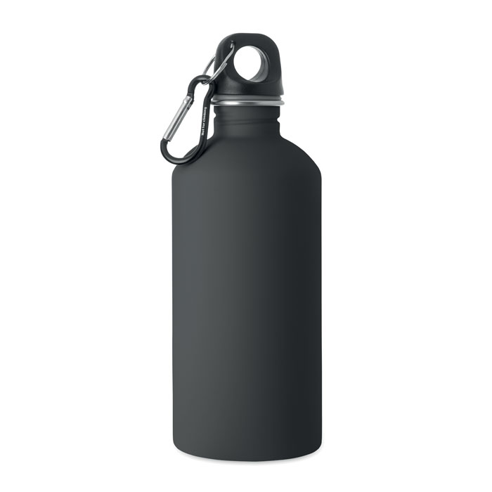 Enkelwandige fles met rubberen afwerking - 500ml