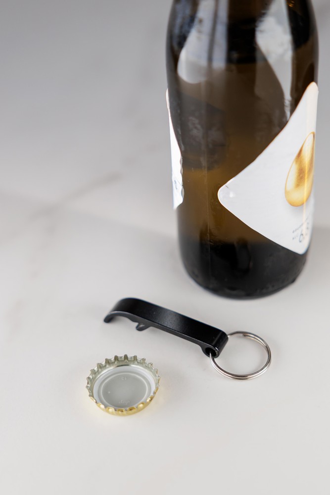 Aluminium sleutelhanger met flesopener