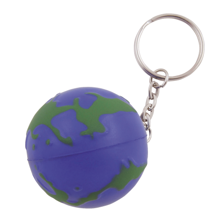 Anti-stress wereldbol met sleutelhanger